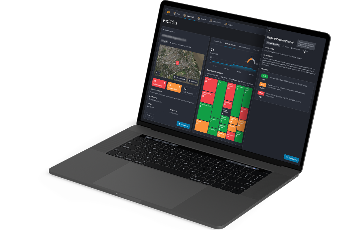 Screen view of Everstream's risk assessment software